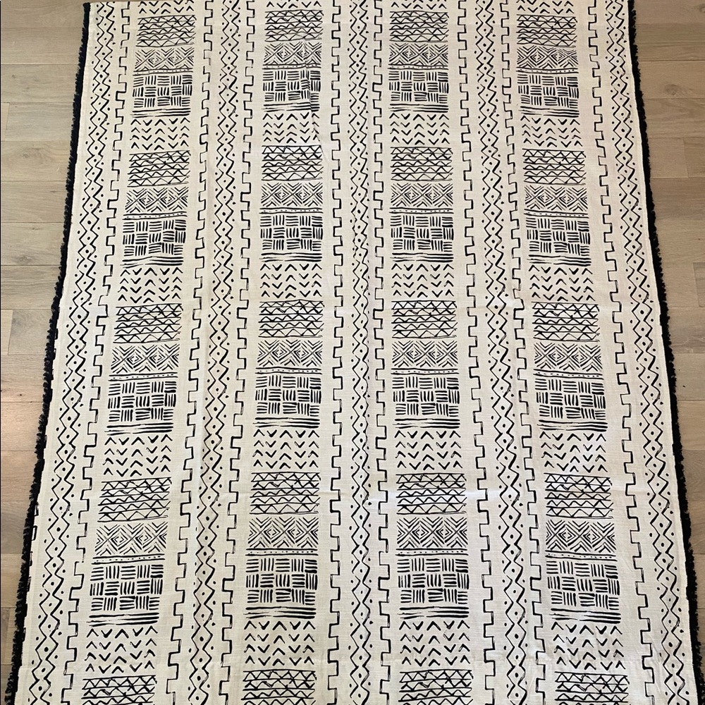 ANTHROPOLOGIE MudCloth Print Tassel Curtain Panels